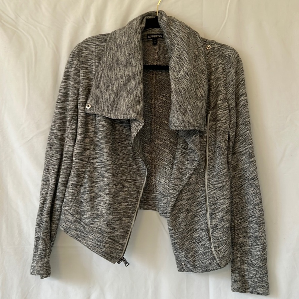 Express knit jacket sz XS grey